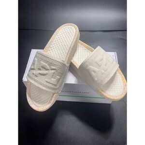 APL Mens Big Logo TechLoom Slide Pristine Neon Speckle Sandals Size 10